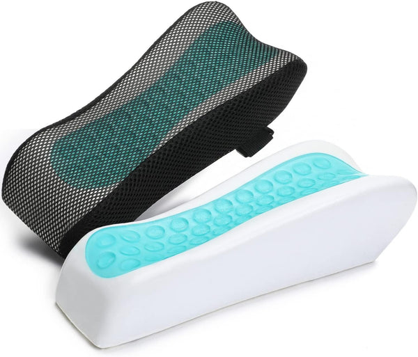 Chair Ergonomic Armrest Cooling Gel Pads, Elbow Pillow Pressure Relief for Office Gaming Chair - 2-Piece Set
