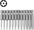 Yakamoz 12pcs 1/4 Inch Hex Shank T5-T40 Torx Head Screw Driver Bit Set, Security Tamper Proof Tools
