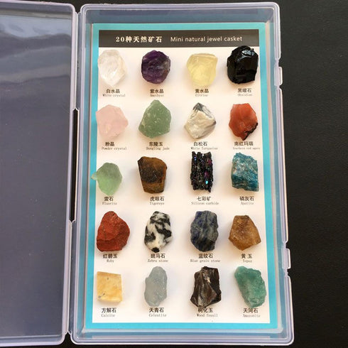 Natural Crystal Raw Stone Ore Specimen Kit, Mineral Crystal Crushed, Geological Exploration