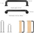 5 Pack 3-3/4 Inch Matte Black Kitchen Cabinet Handles Black Modern Cabinet Pulls Antique Dresser Drawer Pulls Farmhouse Kitchen Hardware for Cabinets Cupboard Closet by Malimali