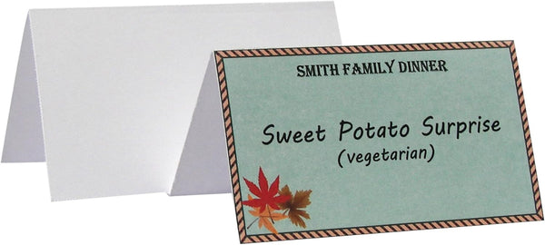 C-Line Small Name Tent Cards, White, Scored, 2 x 3.5-Inches, 160-Count