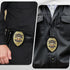 BESARME Police Badge Holder Belt Clip Cowhide Leather Badge Holders Universal Law Enforcement Security Badge Holder