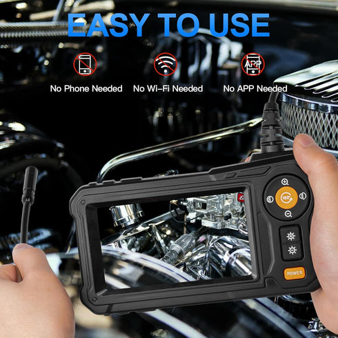 WINWEND 4.3" Cameras,IP67 8 1080P 16.5ft Endoscope Camera with Light - LCD Screen Inspection Waterproof Borescope