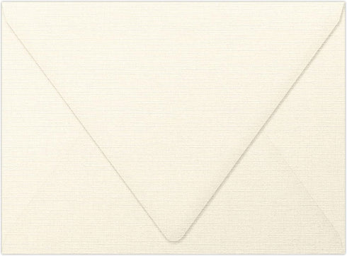LUXPaper A6 Contour Flap Invitation Envelopes | Natural Linen | 4 3/4" x 6 1/2" | 70lb. Text | 50 Qty