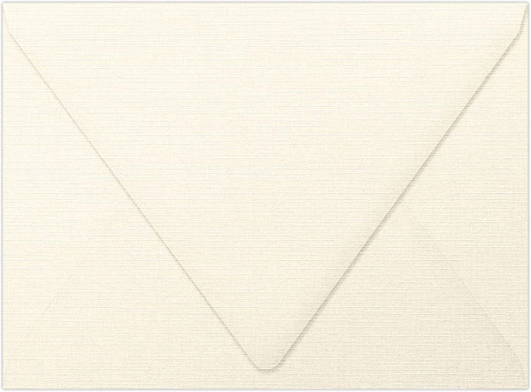 LUXPaper A6 Contour Flap Invitation Envelopes | Natural Linen | 4 3/4" x 6 1/2" | 70lb. Text | 50 Qty