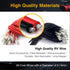 30Pcs Female Spade Crimp Terminals, 2.8mm/4.8mm/6.3mm, Red/Black 18AWG Wires for Automotive and Electrical Use