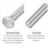 Hex Bolts (M12-1.75x100mm) 2Pcs, 304 Stainless Steel Coarse Fully Threaded Hex Head Screw Bolts for Furniture