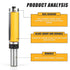 2-Inch Flush Trim Router Bit, Top and Bottom Bearing, 1/2-Inch Shank
