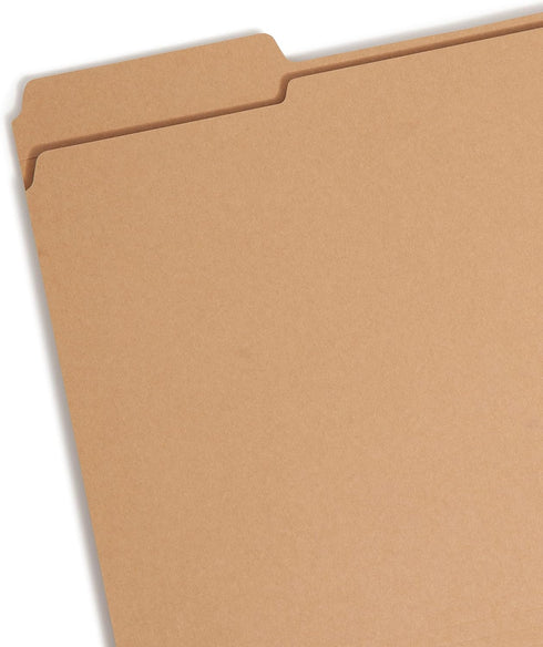 Smead Fastener File Folder, 1 Fastener, Reinforced 1/3-Cut Tab, Letter Size, Kraft, 50 per Box