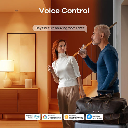 OREiN Matter Smart RGBTW Bulb, 1100 Lumens 75W Equivalent, Color Changing Light Bulbs, A19 Smart Bulbs 2.4Ghz WiFi