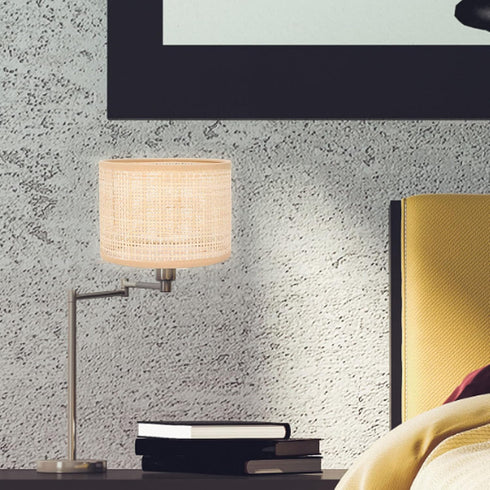 E27 E14 Rattan Lamp Shade Replacement Chandelier Handmade Dust Proof Lamp Covers Vintage Hanging Table Floor Light