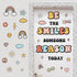 Classroom Bulletin Board Decoration Set with Welcome Banner for Boho Hippie Groovy Theme, Kindergarten to Middle School