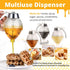 ANABIUP 8 Glass Honey Dispenser Ounces - Drip-Free Honey Jar With Glass Stand, Kitchen Leak-Proof Syrup Dispenser