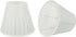 Aspen Creative 33112-2B Small Pleated Empire Shape Chandelier Clip-On Lamp Shade, White, 3" Top