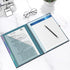 Hongri Clipboard Folio with Refillable Lined Notepad, Clipboards with 5 A4 Folders Storage, Spiral Clip Board