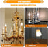 16 Pack Bulbs 40W 4000K B11 4W Bulbs 90 450LM, E12 Non-Dimmable LED Candelabra Equivalent, Cool White, LED Light