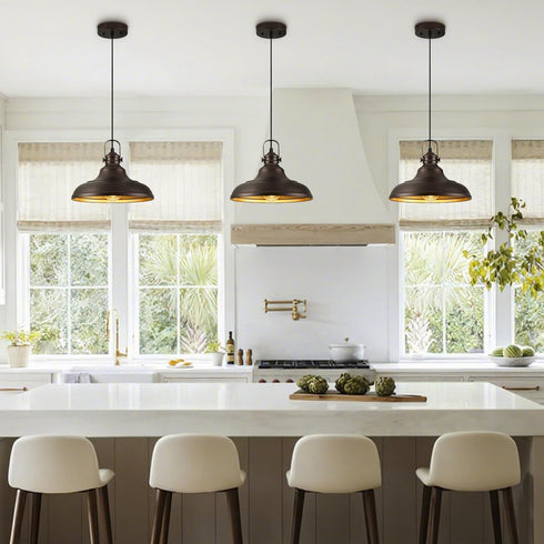 Hallway,2 Packs Oil Rubbed Bronze Pendant Light Modern Pendant Lights for Kitchen Island Hanging Lighting Fixture Over
