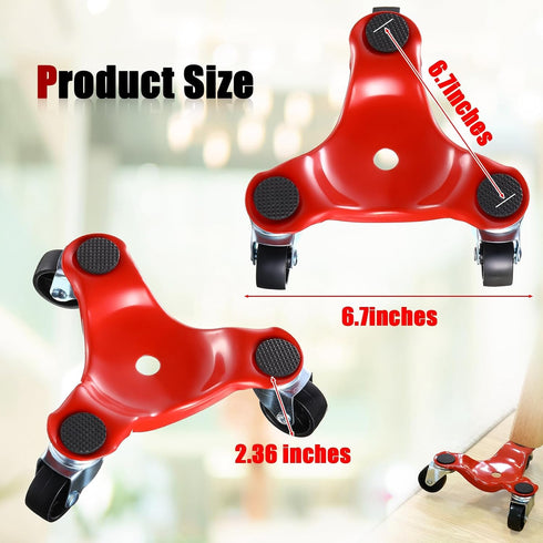 4 6. 7 Inch 3 200 Lbs Tallew Pcs Furniture Mover Dolly Wheels Dolly Steel Furniture Mover with Wheels Load Capacity