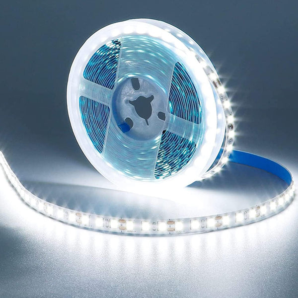 12V LED Strip Light Cool White 6000K 5M/16.4ft 600LEDs Flexible SMD2835 High