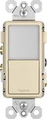 Legrand radiant NTL873LACC6 15 Amp Combination Adjustable LED Night Light, 3-Way Decorator Rocker Switch, Light Almond