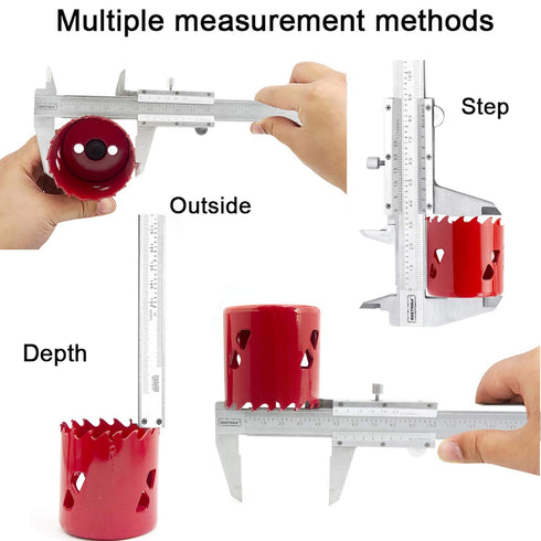NORTOOLS Metal Vernier Caliper with Micrometer and Ruler for Precision Measurements Inside/Outside/Depth/Step