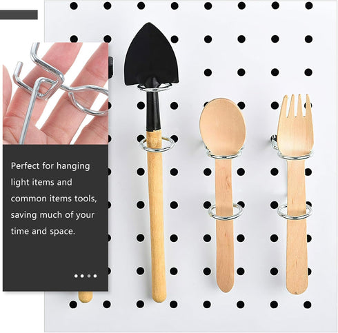 SHINEOFI 5pcs Iron Pegboard Screwdriver Holders Rack Utility Hooks for Garage Workbench Storage Easy Installation Tool