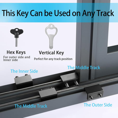 Locks,4 Pack ZRFCXE Window Sliding Window Locks with Key for Vertical & Horizontal Sliding Windows Doors,Easv