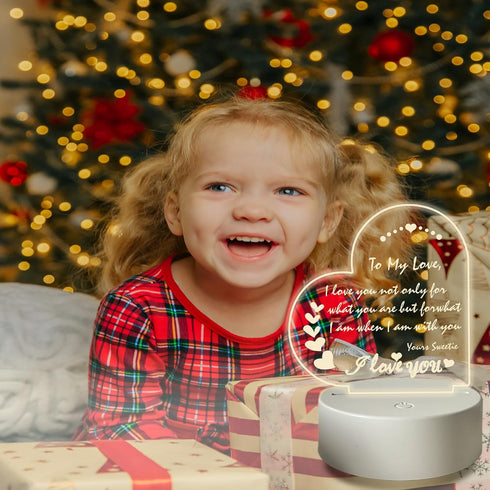 Mydethun Personalized Acrylic Dry Erase Board - Mothers Day Gift with Night Light, 16 Colors, Memo Message Board