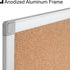 Boardsplus Bulletin Board - 24” W x 18” H, Cork Surface with Aluminum Frame