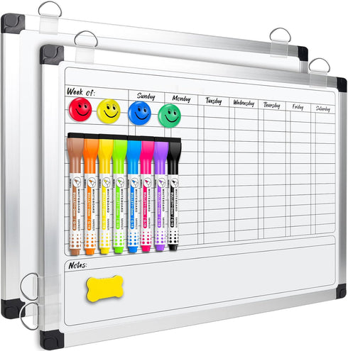 EAONE Magnetic Chore Chart & Whiteboard for Kids/Adults, 16x12, Double Sided Dry Erase Chore Board for Wall