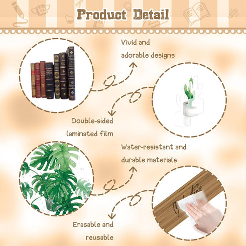 Set Bookshelf Bulletin Board Back to School Plant Motivational Classroom Decoration Reading Poster Potted Plant Back