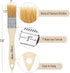 Bates Chip Paint Brushes, 1-Inch, 16 Pack Natural Bristle Painting Brush Set for Wood Stain and Painting