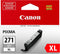 Canon CLI-271XL Genuine Gray Ink Tank, Compatible with MG7720, TS8020, TS9020 Printers (Optional)