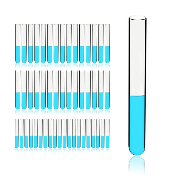 14ml Sturdy Glass Test Tubes, 16x125mm, Pack of 50, Borosilicate Glass Material