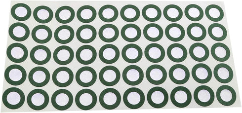 Maxmoral 100pcs Hollow Paper Pad Lithium Battery Insulator Rings, Adhesive Cardboard Sticker (Red+Green)