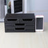KINGFOM PU Leather Desk Organizer with 4 Drawers, Small Desktop Organizer for Office Supplies