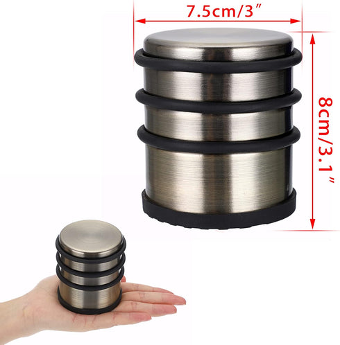 Sumnacon Heavy Duty Floor Door Stopper, No Drill Stainless Steel Door Stop with Anti-skid Rubber for Home Office