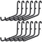12 Pcs Black Pegboard Hooks, 6 x 9.5 Centimeters, Metal Storage Tool Accessories Compatible with IKEA Skadis Pegboard