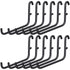 12 Pcs Black Pegboard Hooks, 6 x 9.5 Centimeters, Metal Storage Tool Accessories Compatible with IKEA Skadis Pegboard