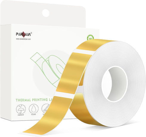 PARLAIM Label Maker Tape, 30 X 14mm (1/2" X 1 1/8") 210PCS Self Adhesive Thermal Sticker Label Paper