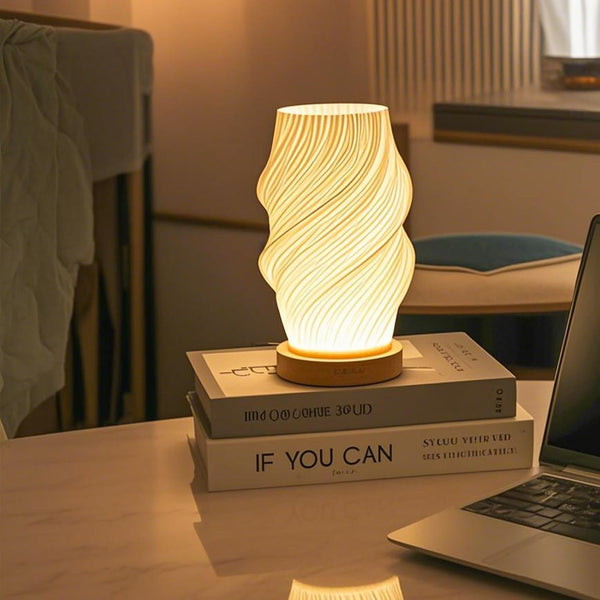 Small Table Lamp for Bedroom-Bedside Lamps for Night Stands,Dimmable Nightstand Light Lamp,Unique