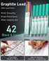 Nicpro Blocky Gear 2mm Mechanical Pencils in Case, Metal Drafting Lead Holder with 6 Tubes Lead Refill