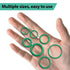 595 Pcs Metric and SAE Air Conditioning O-Ring Kit for Automotive A/C and Plumbing Seal Repairs