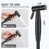 Arofa Black Bidet Sprayer for Toilet, Handheld Jet Sprayer Adjustable Water Pressure Muslim Shower with Bidet Hose