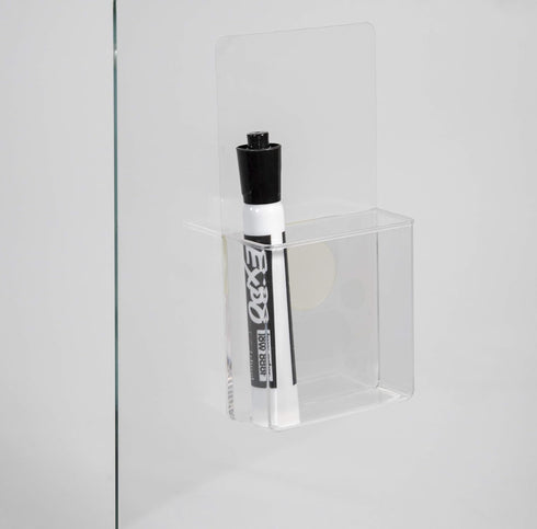 Reusable Clear Marker Holder for Glass & Dry Erase Boards, Set of 2