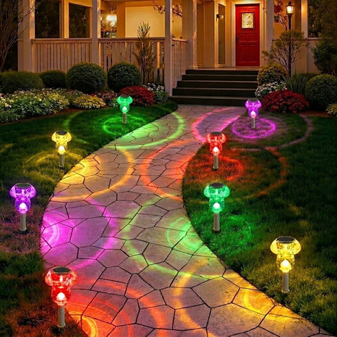 Benany Solar Lights Outdoor, 16 Pack Mushroom Lights Outside Waterproof, Solar Powered