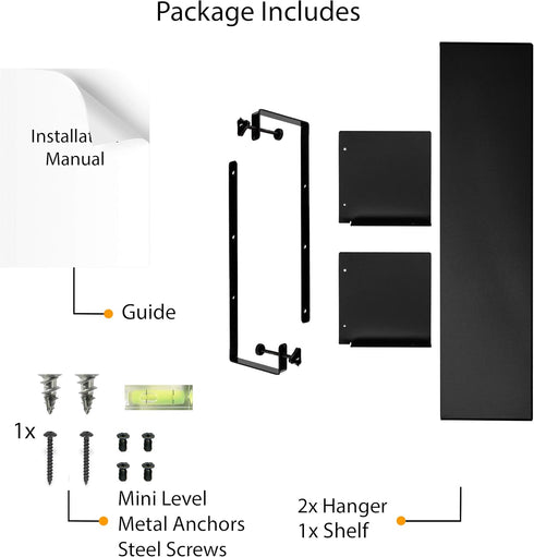Wallniture Libro Cubicle Shelf - 24" Cube Storage Organizer with Hooks, Home Office Desk Organizer (Black)