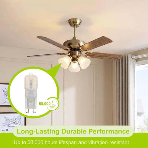 YKEBVPW 4Pcs G9 Bulb Bulbs 3W AC110V-140V G9 3000K 200 Non-Dimmable 360 LED Smart Light for Home Lighting Fixtures Warm