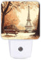 Generic Paris Tower Night Lights Plug Into Wall, Autumn Romantic Autumn Leaves Park