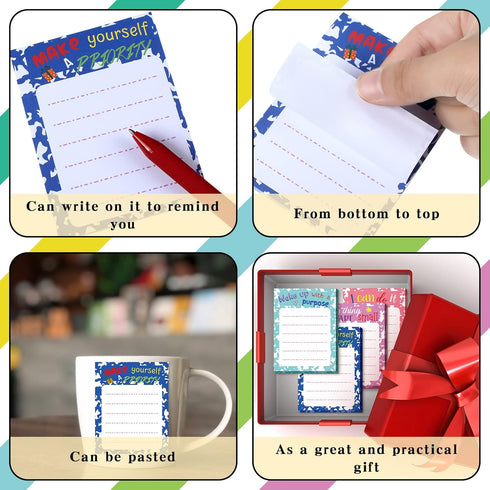 Yinder 24 Pcs Inspirational Sticky Notes 3 x 4, Motivational Funny Memo Pads for Women Office Appreciation Gifts